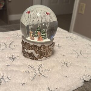 Winter Wonderland Snow Globe with Woodland Creatures